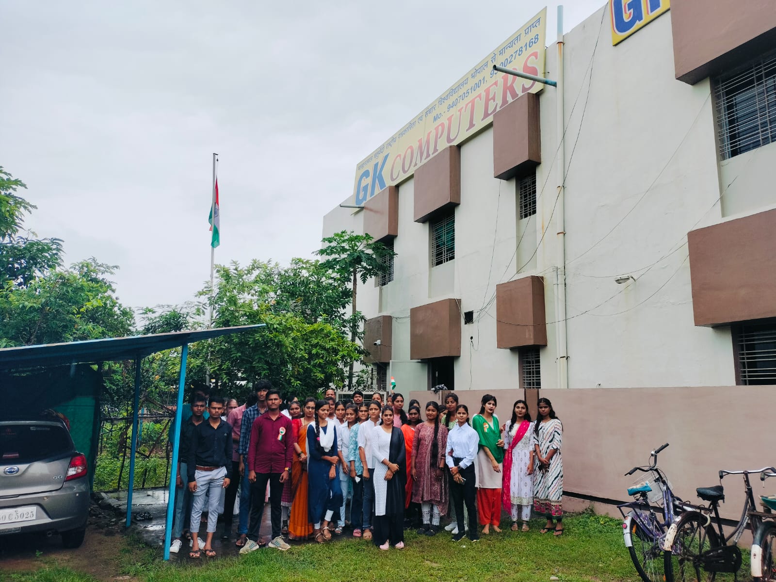 Students and faculty outside GK Computers